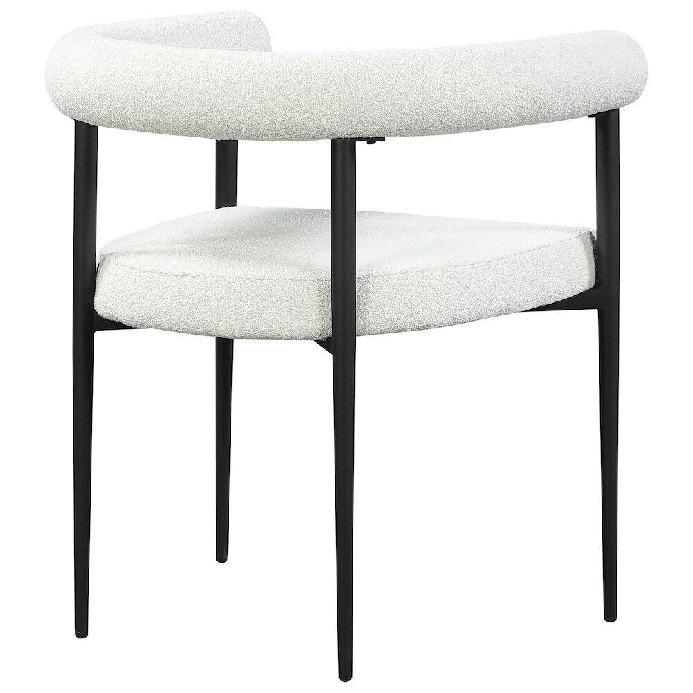 Alt View 1. Meridian Furniture - Louie Cream Boucle Fabric Dining Chair, Set of 2 - Beige.