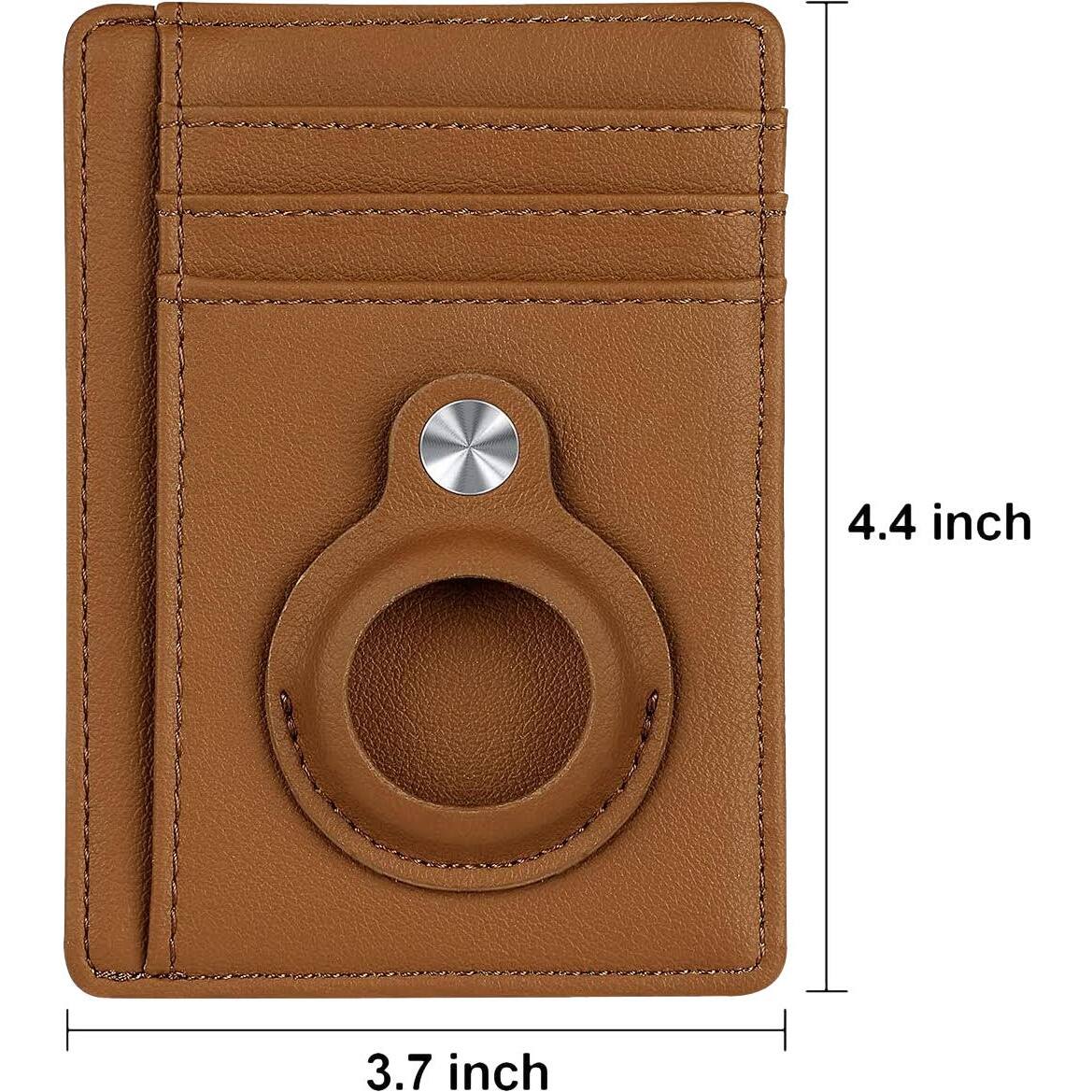 Alt View 16. SaharaCase - Slim Genuine Leather Wallet Case for Apple AirTag - Brown.