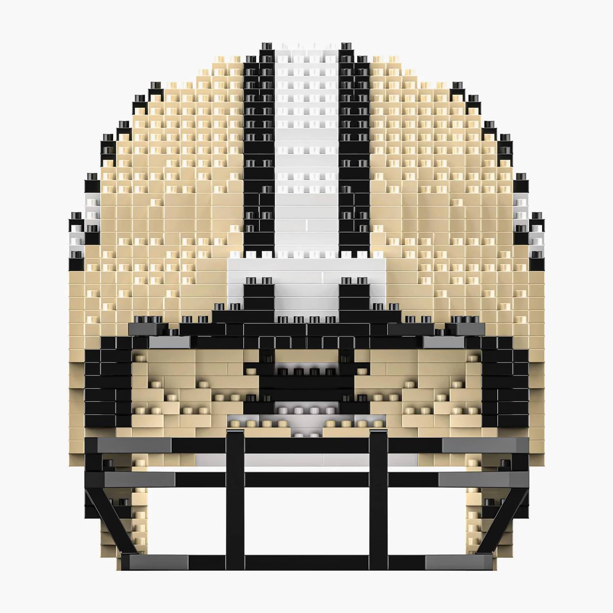 Alt View 3. Forever Collectibles - New Orleans Saints NFL FOCO BRXLZ Helmet Building Block Set - Beige.