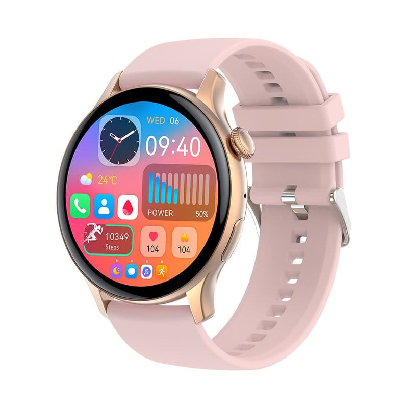 SKRAN - Smart Watch with HD Screen - Bluetooth Call Music Wristband Blood Oxygen Blood Pressure Sports Tracker,Fitness Tracking - Pink - (2026)