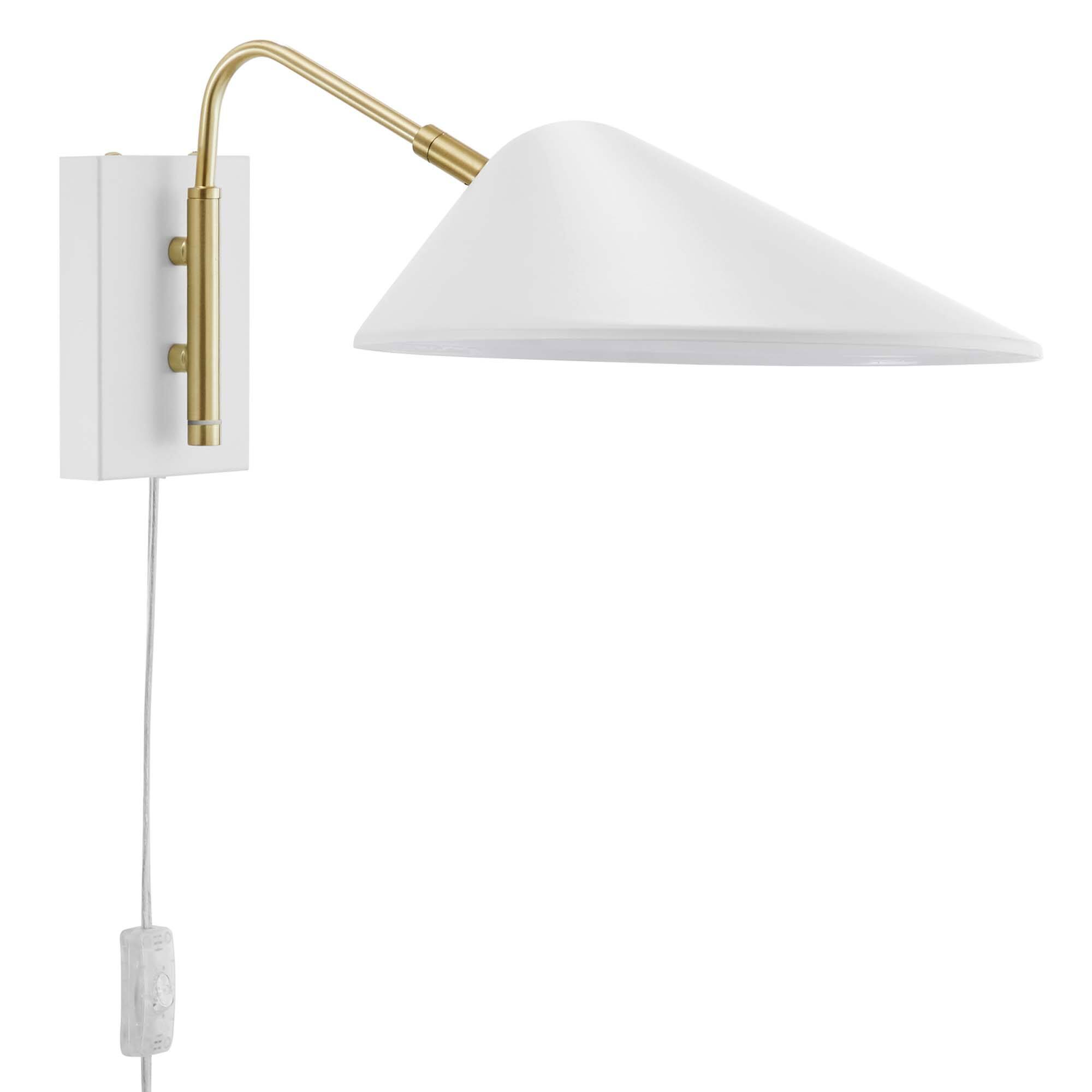 Alt View 1. Modway - Journey 7" Swing Arm Wall Sconce by Modway - White.