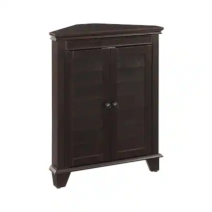 Front. Crosley Furniture - Lydia Corner Storage Cabinet - Espresso.