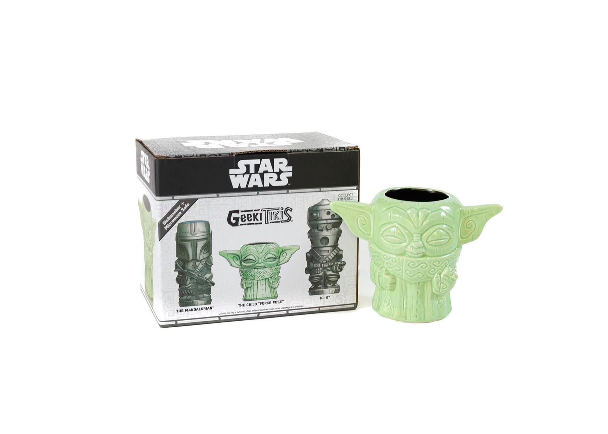 STAR WARS COLLECTIBLES  
THE MANDALORIAN - "THE CHILD" FORCE POSE  
10-11"  
Geeki Tikis  
Safe - Dishwasher Micro
