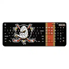 Keyscaper - Anaheim Ducks Stripe Wireless Keyboard - Multicolor