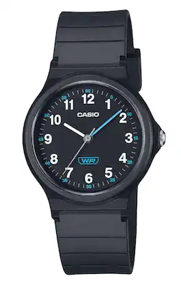 Casio - Pop Analog Bio Based Resin Strap Dial Quartz LQ-24B-1B Women's Watch - Black