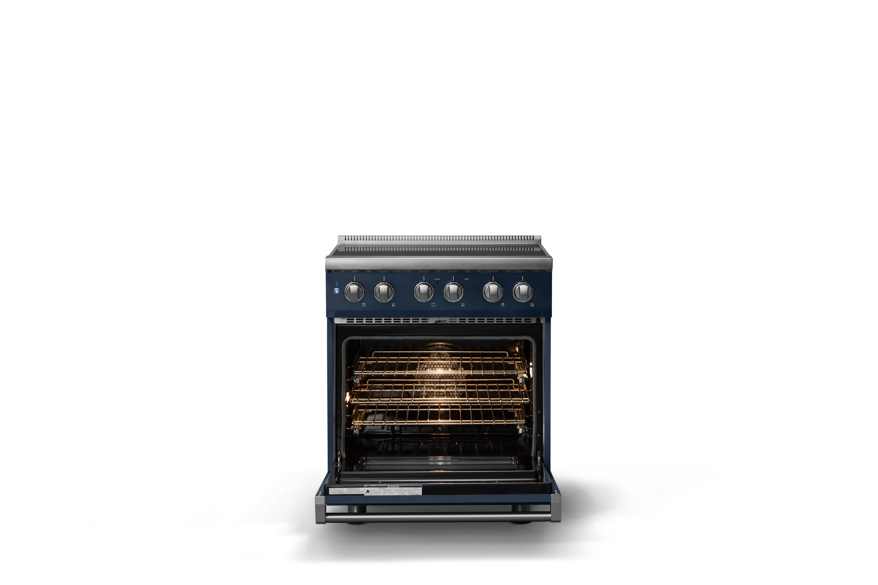 Alt View 2. Viking - 30 in. Wide 4 Elements Pro 5 Series 4.7 Cu. Ft. Freestanding Induction Convection Range - Slate Blue - Slate Blue.