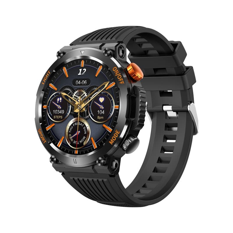 SKRAN - Smartwatch with Bluetooth Calling - Outdoor Compass, Sports Mode, Heart Rate, Sleep Monitoring and Weather - Black - (2026)