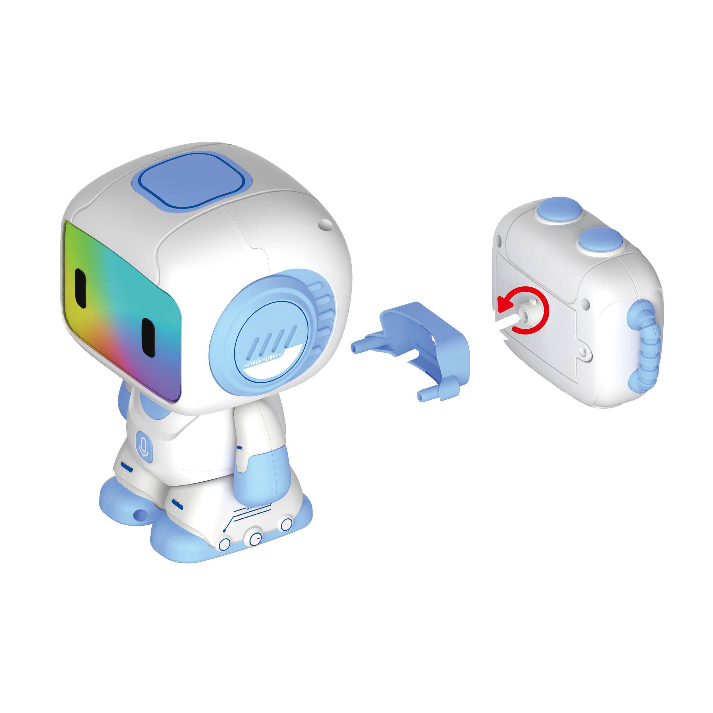 Alt View 2. Lexibook - POWERMAN, Mini Programmable Robot, custom 20-step actions, 10 songs, dancing, 3 lighting modes, voice recording, message.