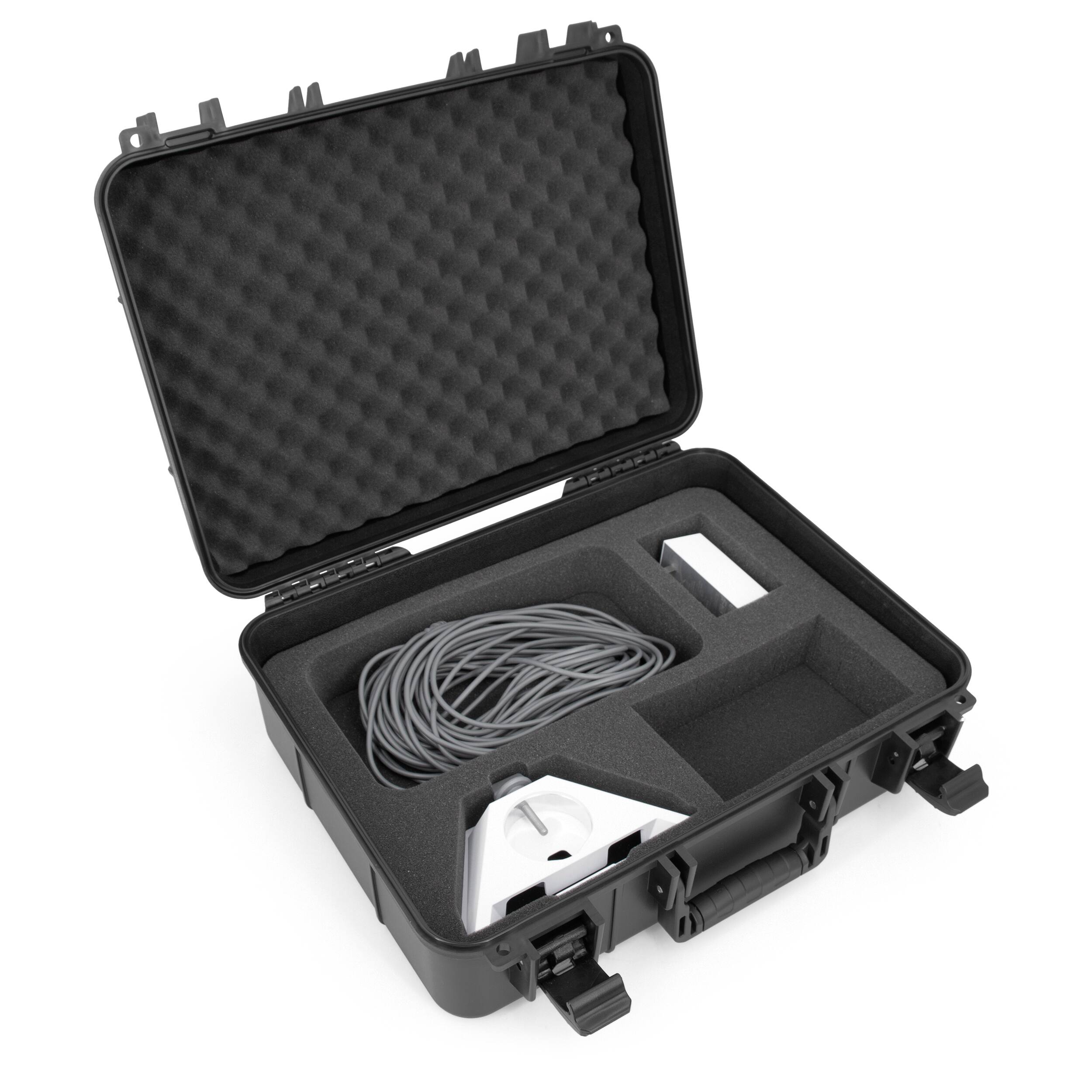 Alt View 2. CASEMATIX - Hard Case for Starlink Mini Kit AC Dual Band Wi-Fi System and Accessories - Black.