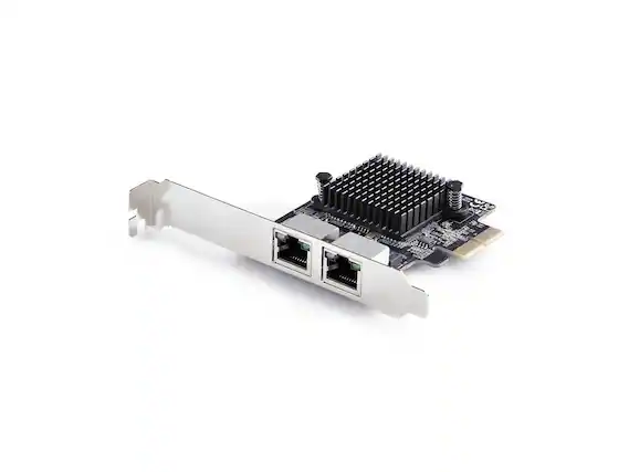 Front. StarTech.com - StarTech.com 2-Port 5G PCIe Network Adapter - Realtek RTL8126 - Windows/Linux - TAA.