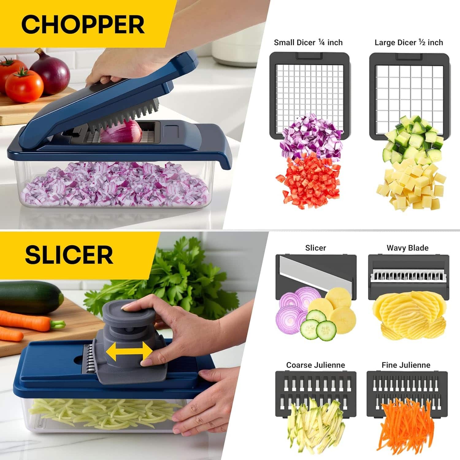 PARKER SLATER All in One Vegetable Chopper with Container