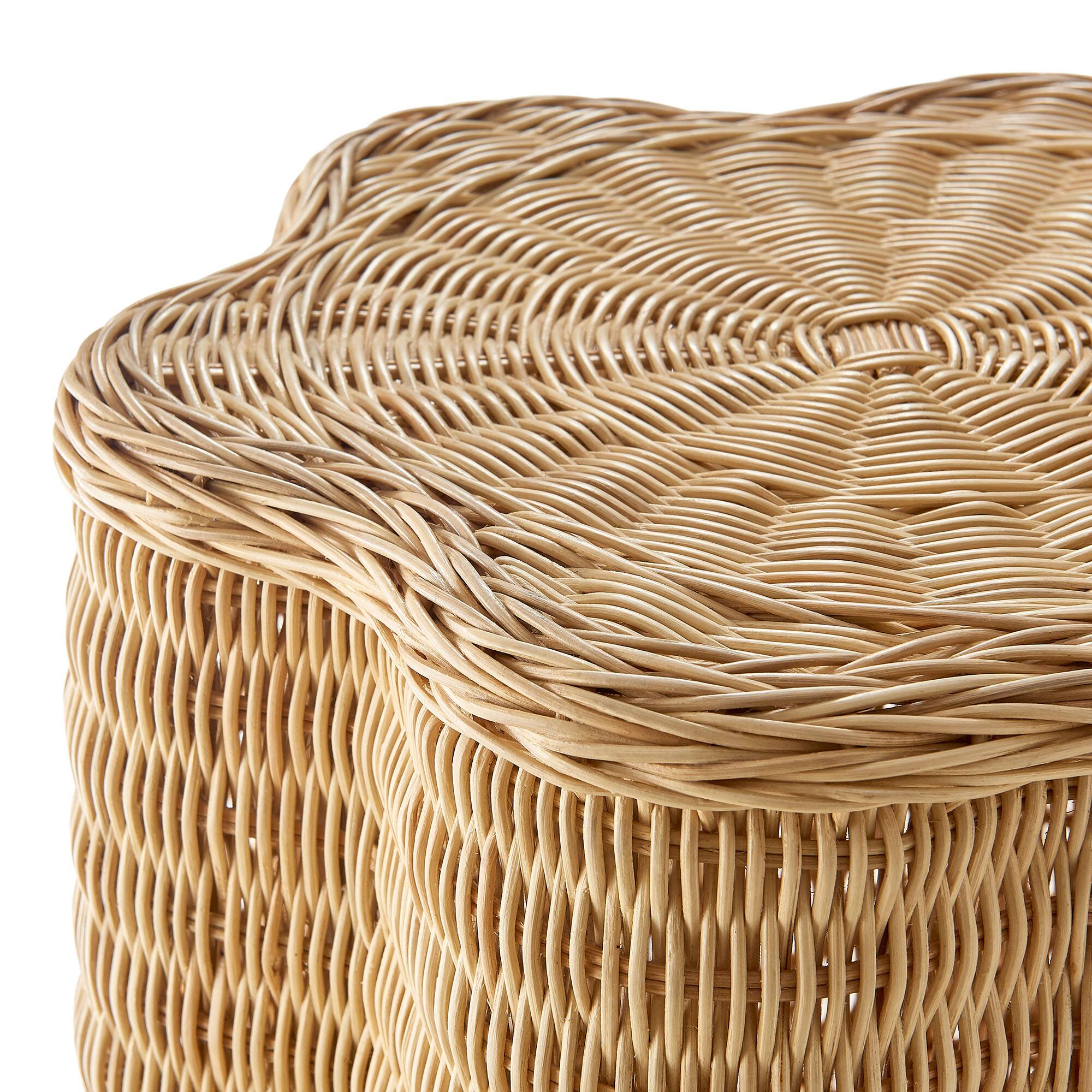 Alt View 4. Modway - Erika Scalloped Natural Rattan Side Table by Modway - Natural.