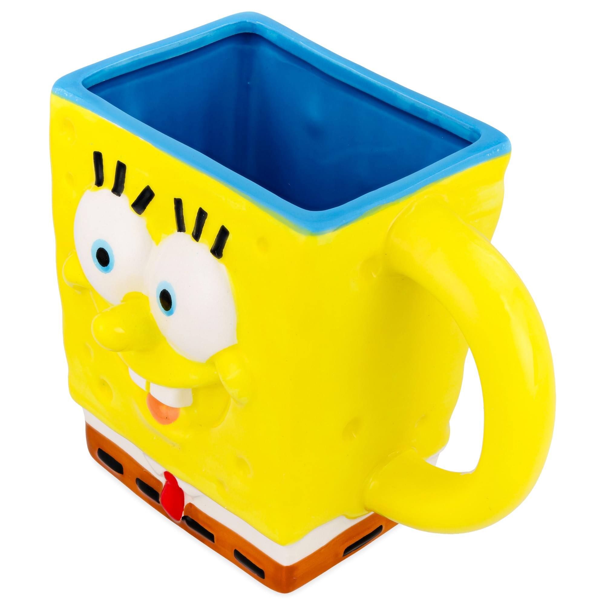 Alt View 1. Silver Buffalo - Nickelodeon SpongeBob SquarePants 20-Ounce Sculpted Ceramic Mug - Yellow.
