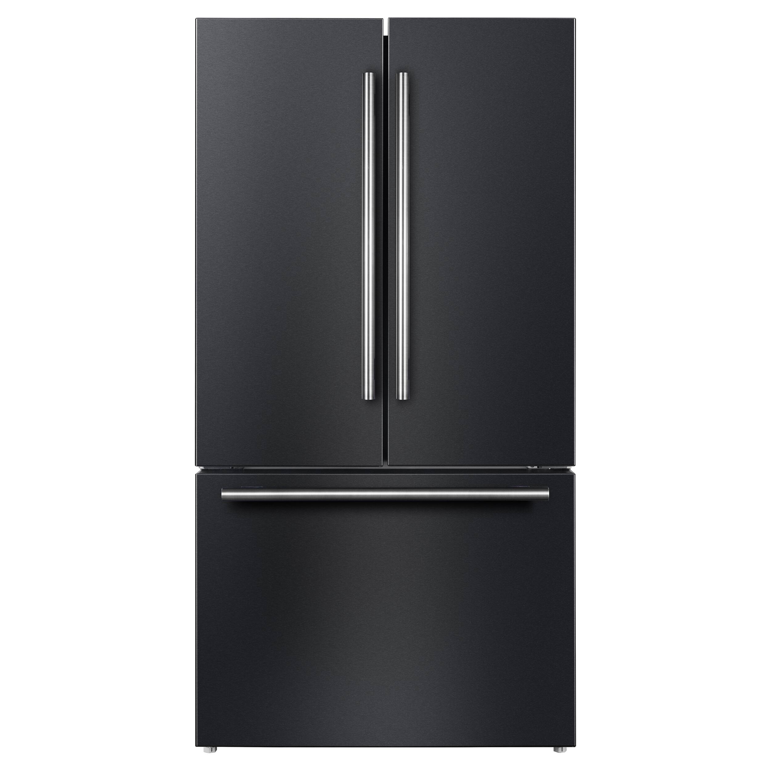 Angle. Forno Appliances - Rivello 27.4 Cu. Ft. French Door Refrigerator with Internal Water Dispenser - Black.