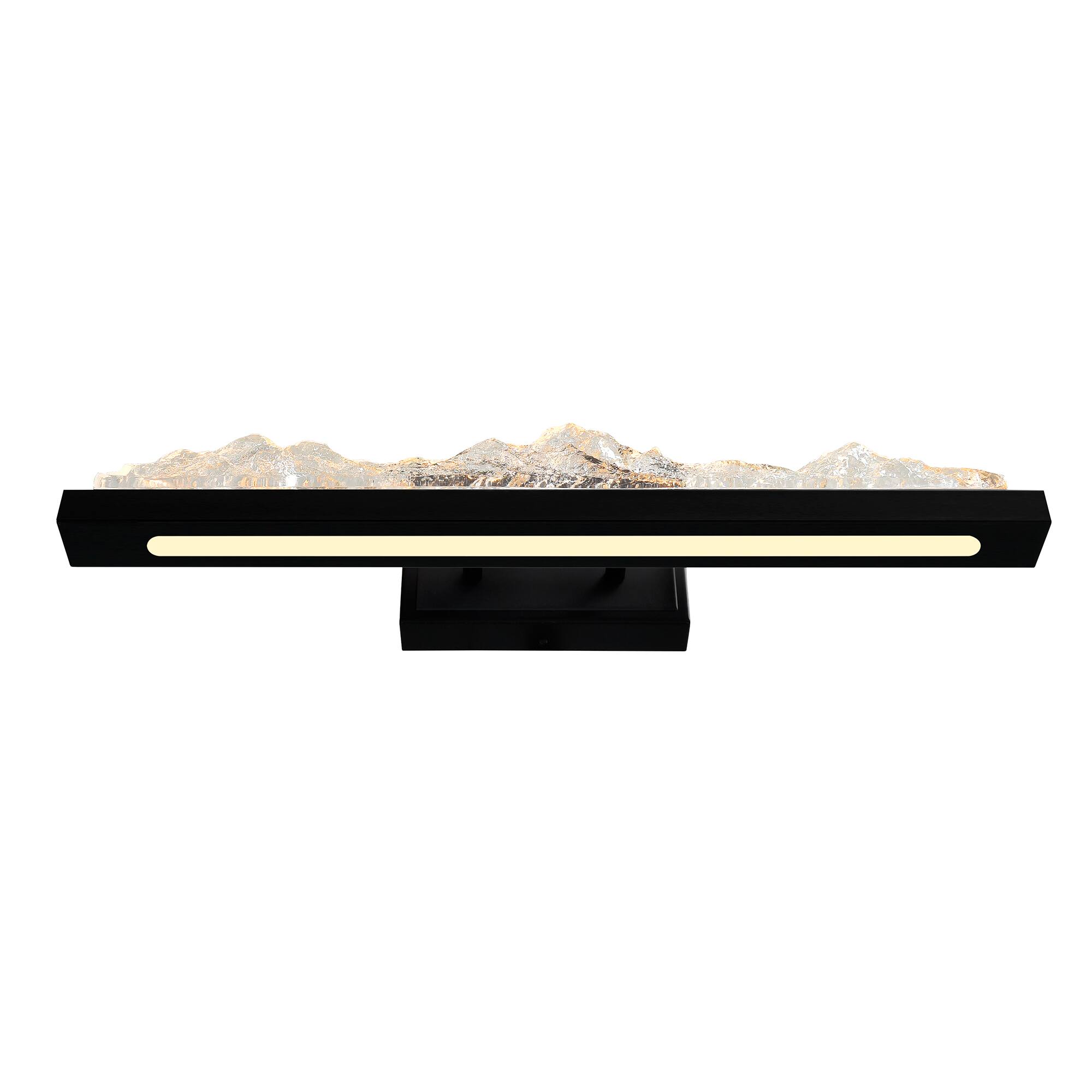 Left. CWI Lighting - Himalayas Integrated LED Black Vanity Light - Black.
