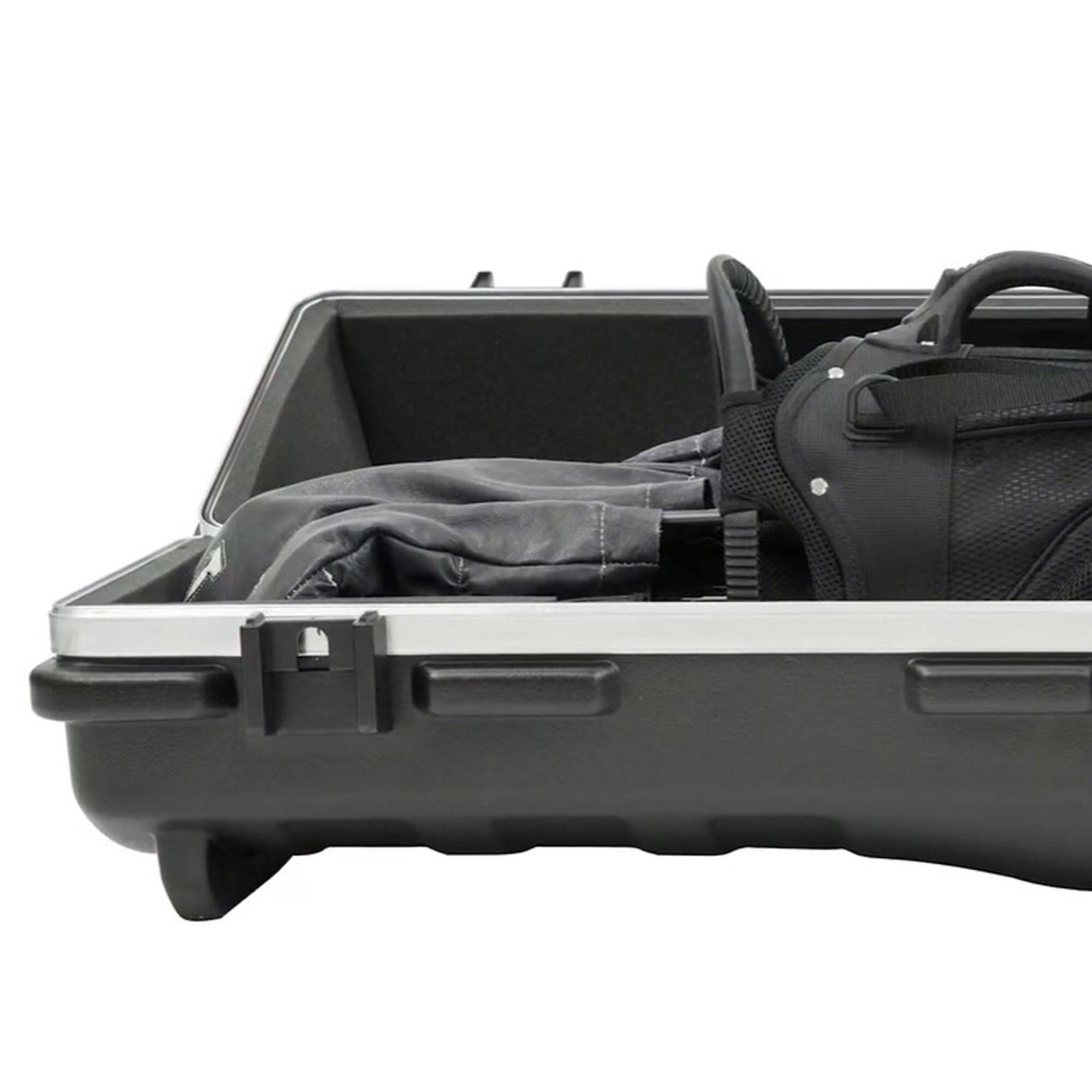 Alt View 6. SKB - SKB Cases ATA Deluxe Hard Plastic Storage Wheeled Golf Bag Travel Case (3 Pack) - Black.