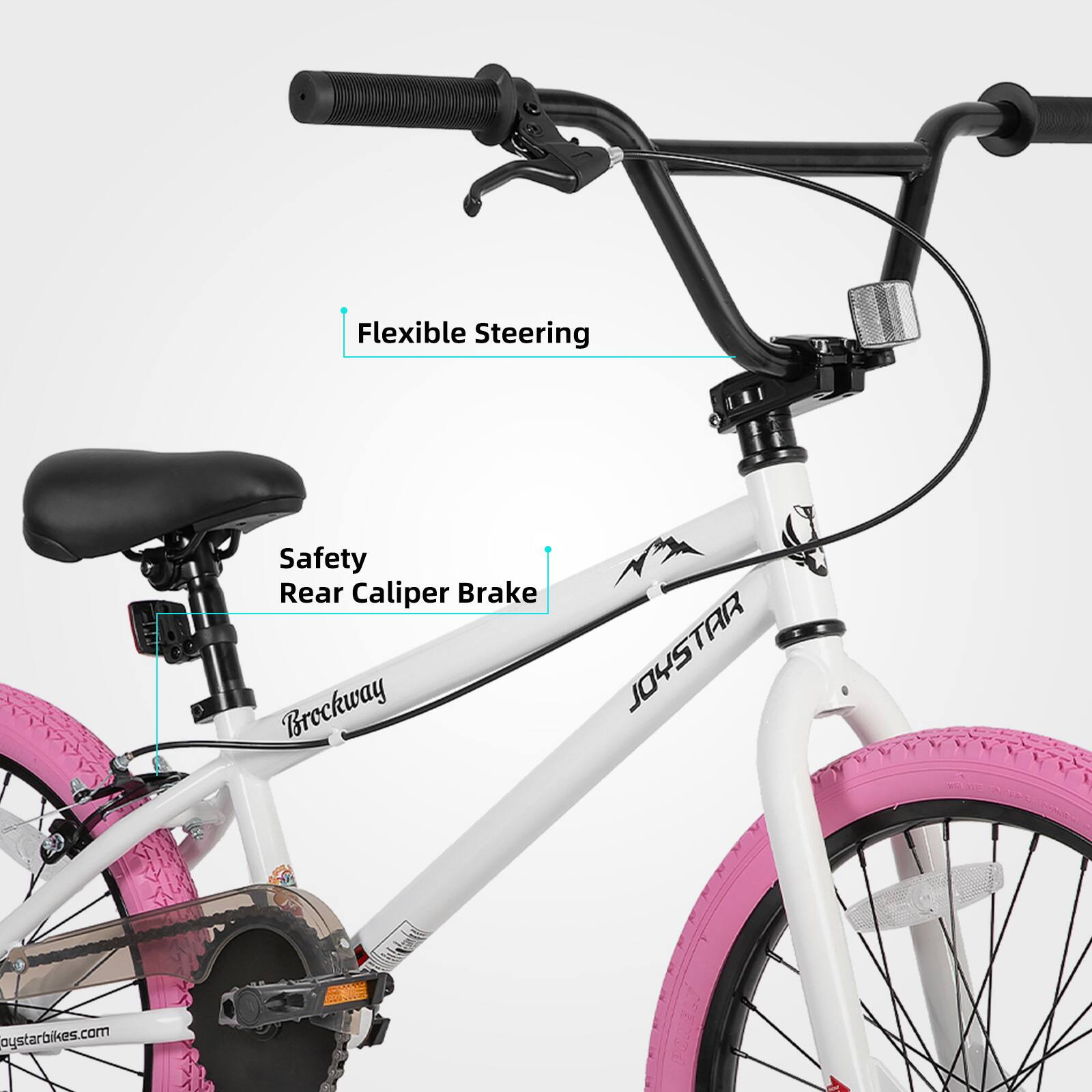 Flexible Steering  
Safety Rear Caliper Brake  
Brockway  
JOYSTAR  
aoystarbikes.com