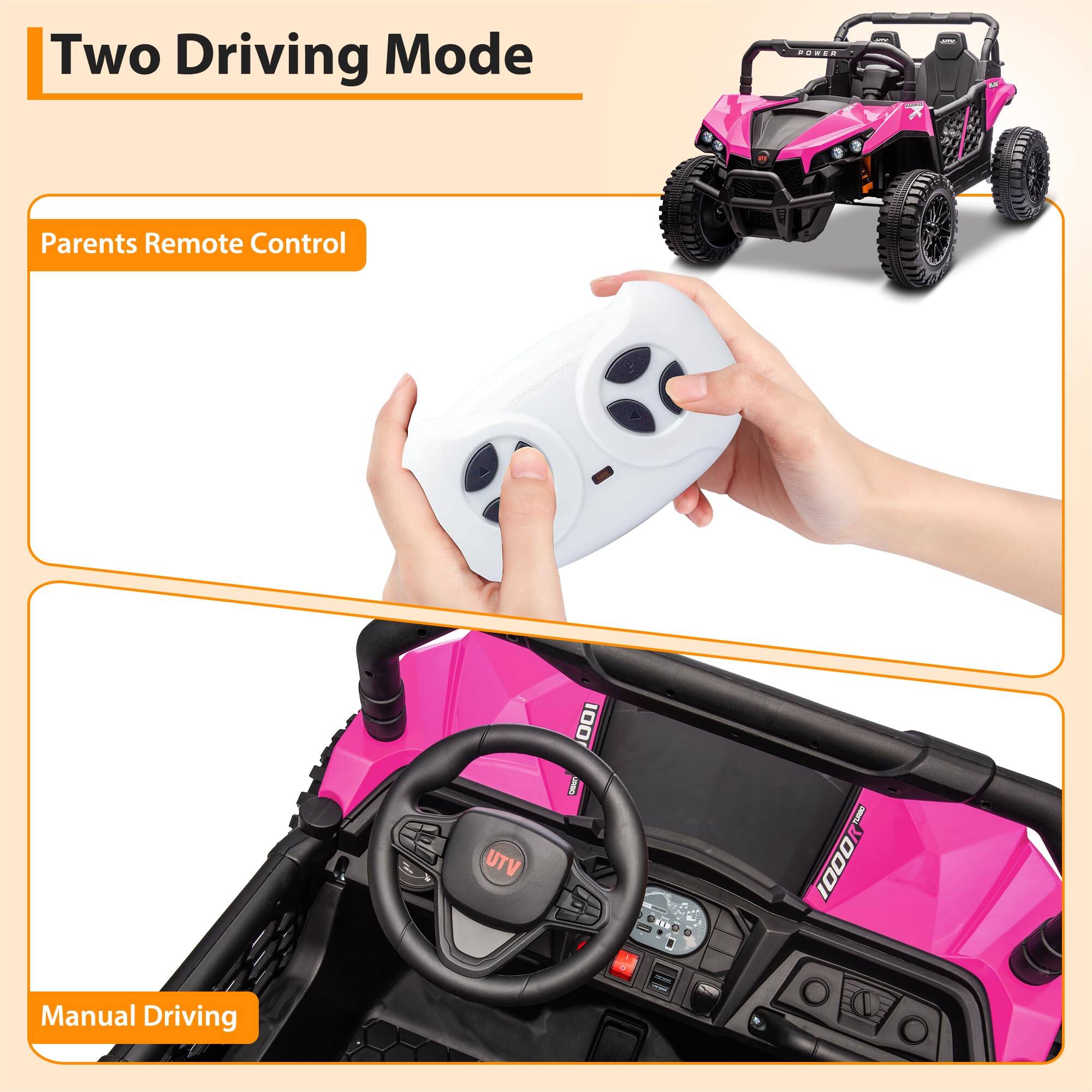 Two Driving Mode

Parents Remote Control

Manual Driving