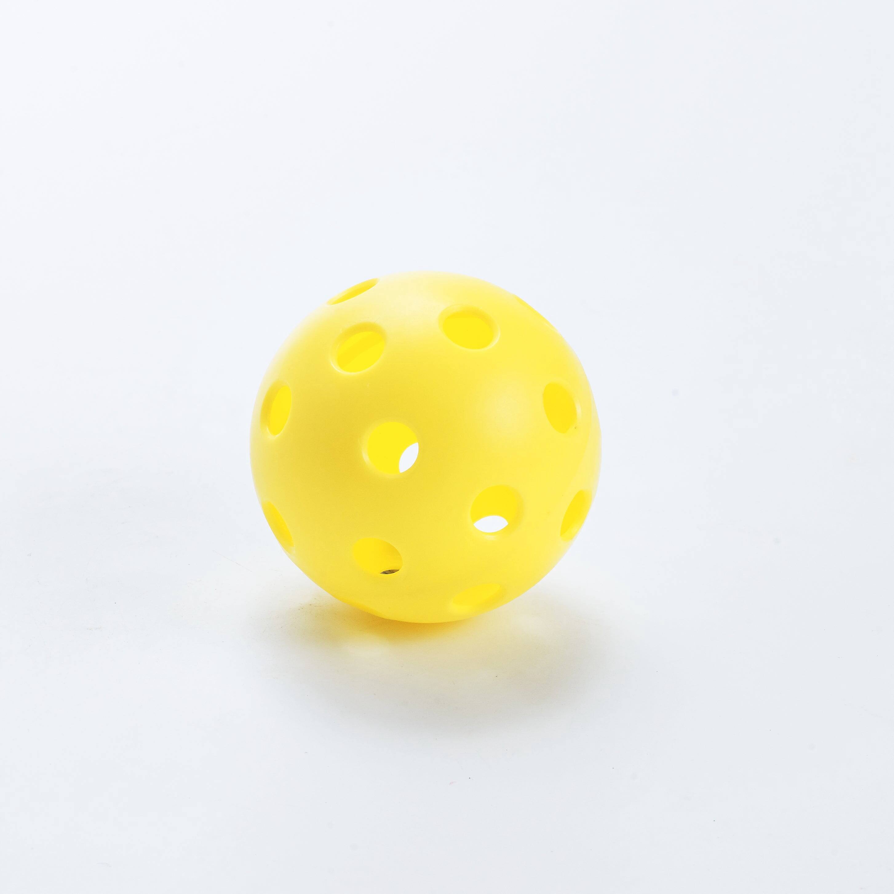 Left. ARTI - ARTI Indoor Pickleballs 3-Pack, Yellow - Yellow.