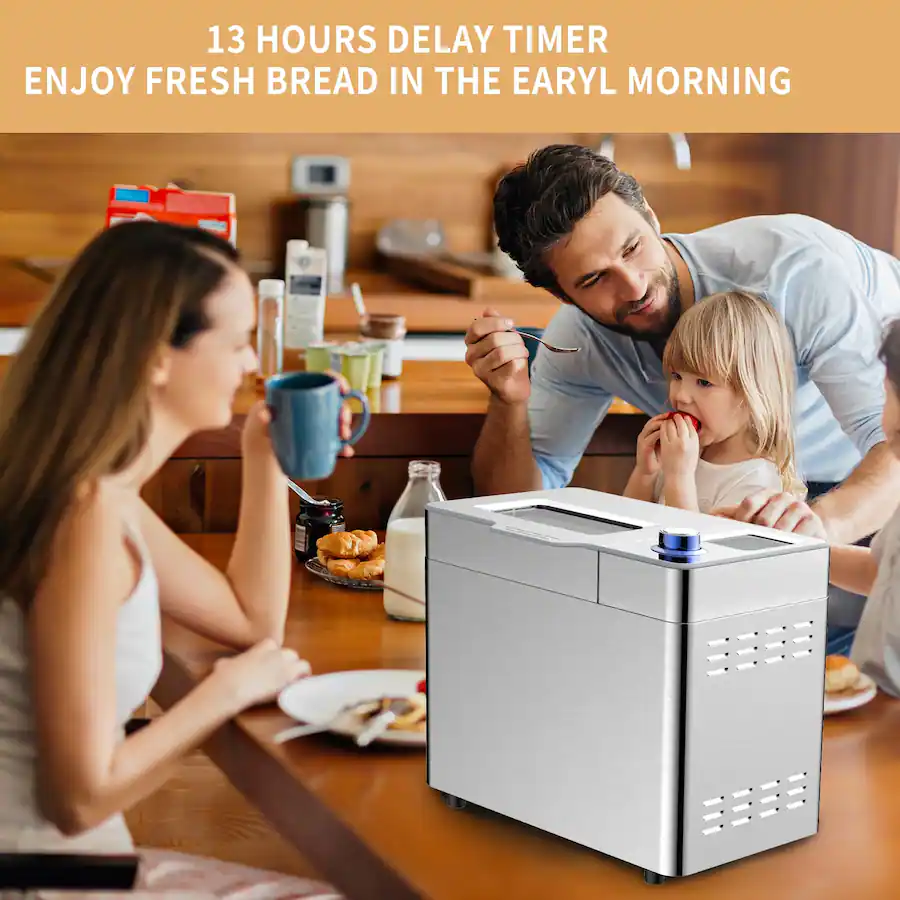 VAVSEA 25 in 1 Bread Maker Machine, 2LB Bread Maker with Auto Fruit and ...