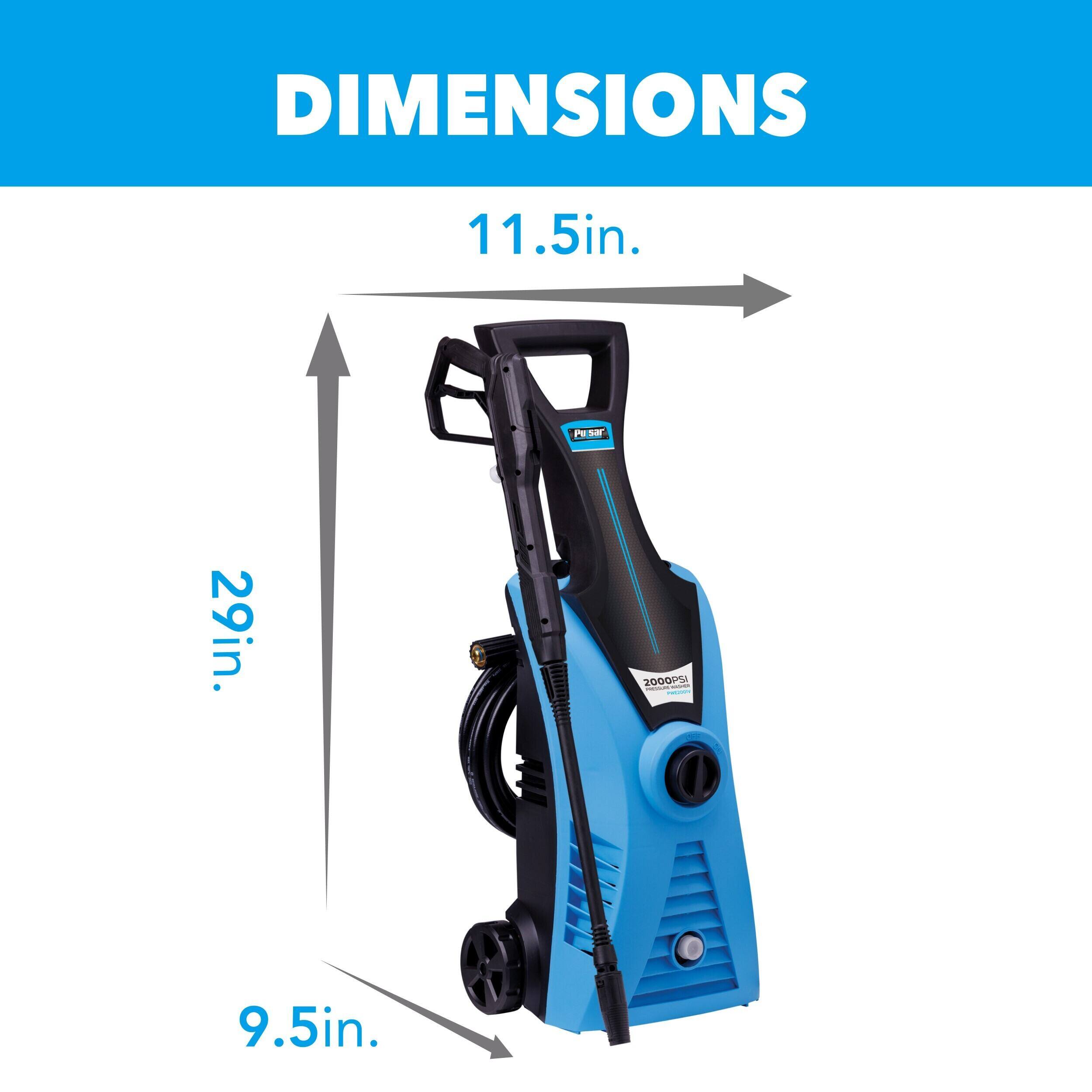 DIMENSIONS  
11.5in.  
29in.  
9.5in.