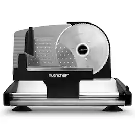 NutriChef - Electric Meat Slicer - 200W Automatic Meat, Deli & Bread Slicer (Black)