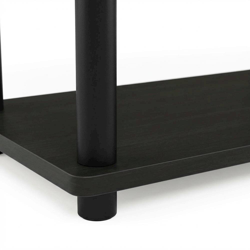 Angle. FurniFact - Modern Entertainment Center in Espresso/Black with Spacious Shelves and Storage - Espresso.