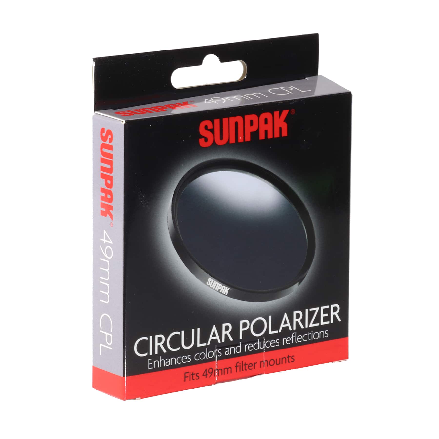 Left. Sunpak - Circle 49mm Polarizer Lens Filter.