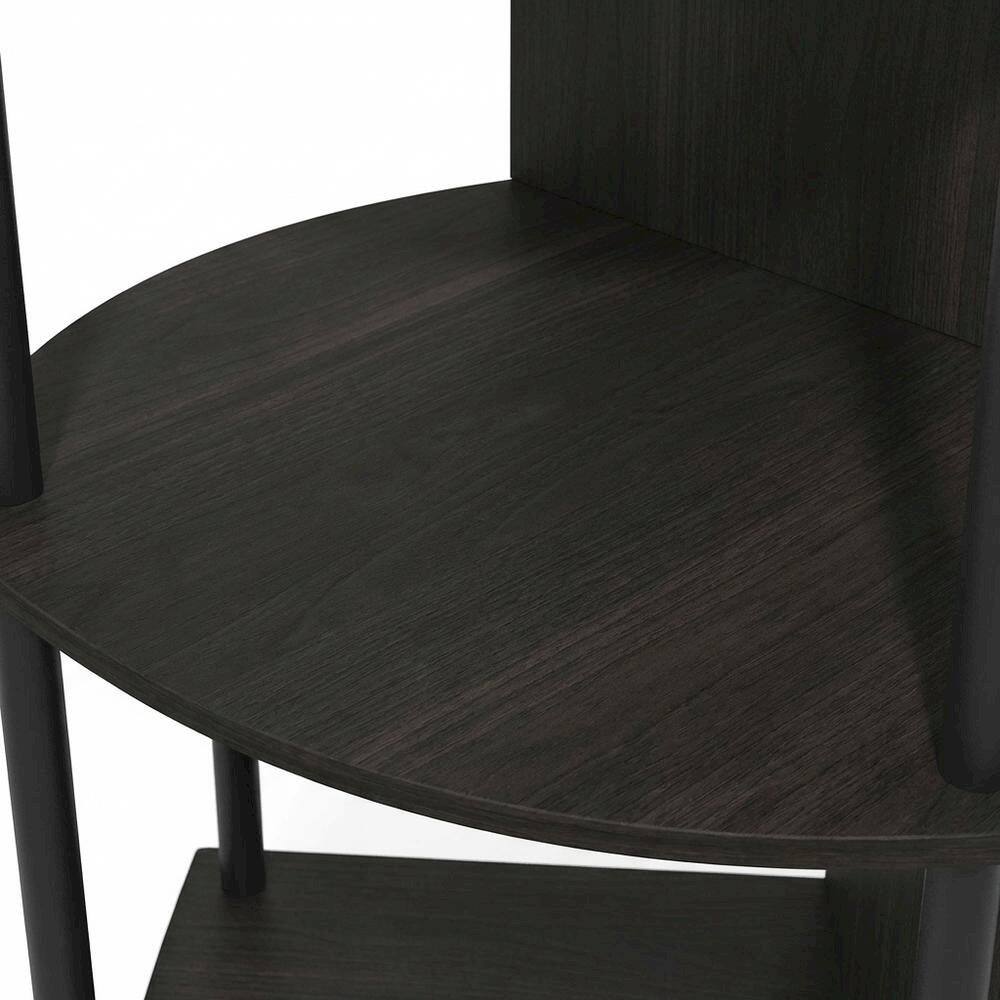 Alt View 1. FurniFact - Engineered Wood bookcase with clean design for living spaces - Espresso/Black.