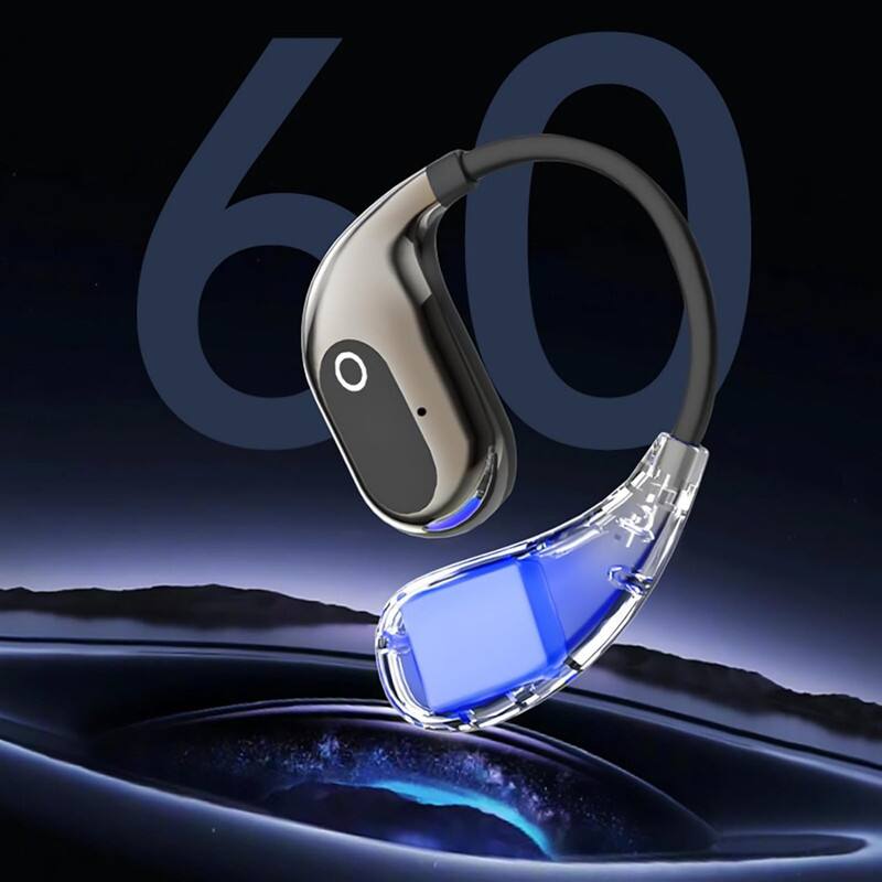 Left. RISOKEYS - Open Wireless Bluetooth Sports Black Earphones, Waterproof, Ultra Long Battery Life, high-Definition Sound Quality - White.