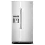 Maytag - 24.5 Cu. Ft. Side-by-Side Refrigerator - Fingerprint-Resistant Stainless Finish