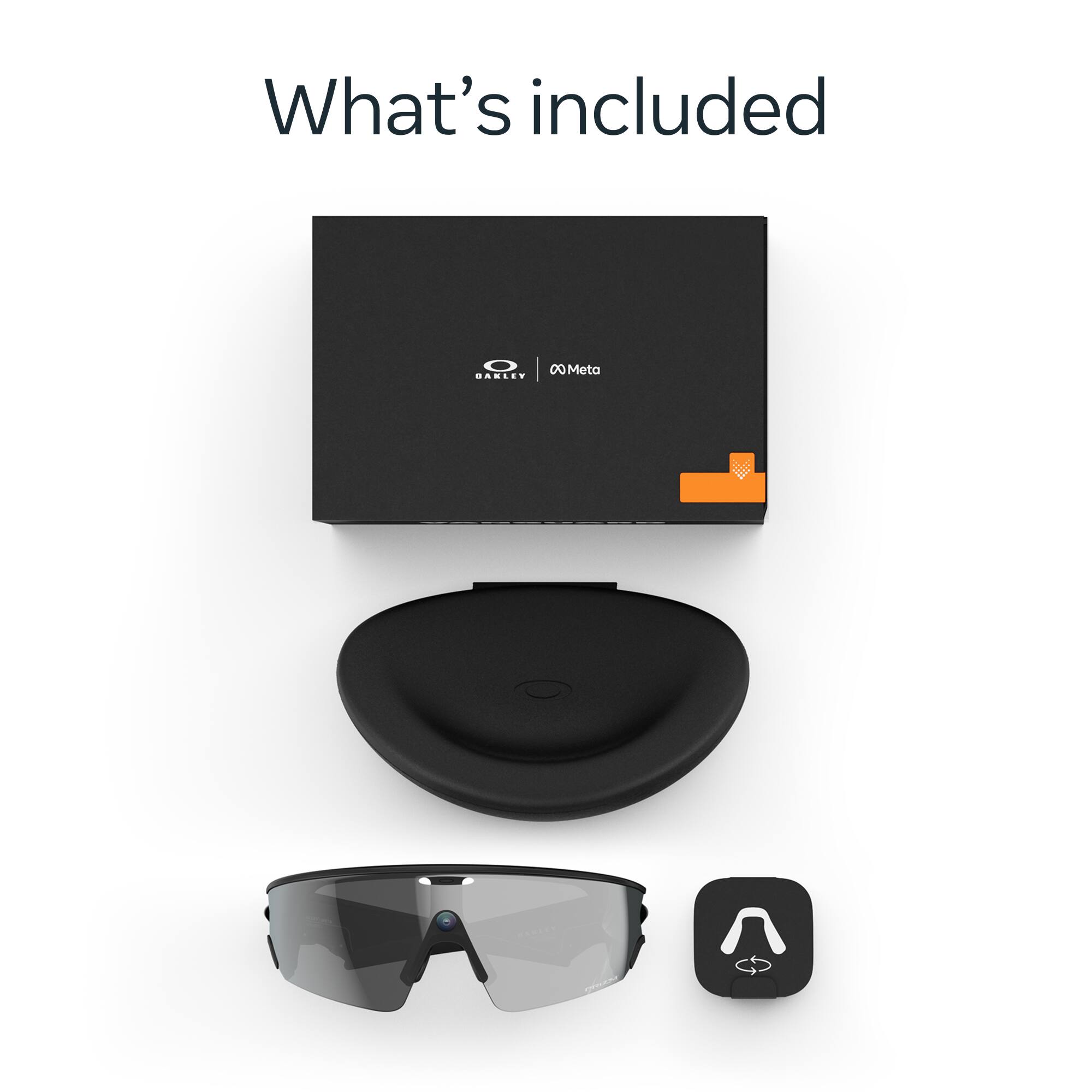 What's included

- Meta CANLEY
- Box
- Charging Case
- Glasses
- USB-C Cable