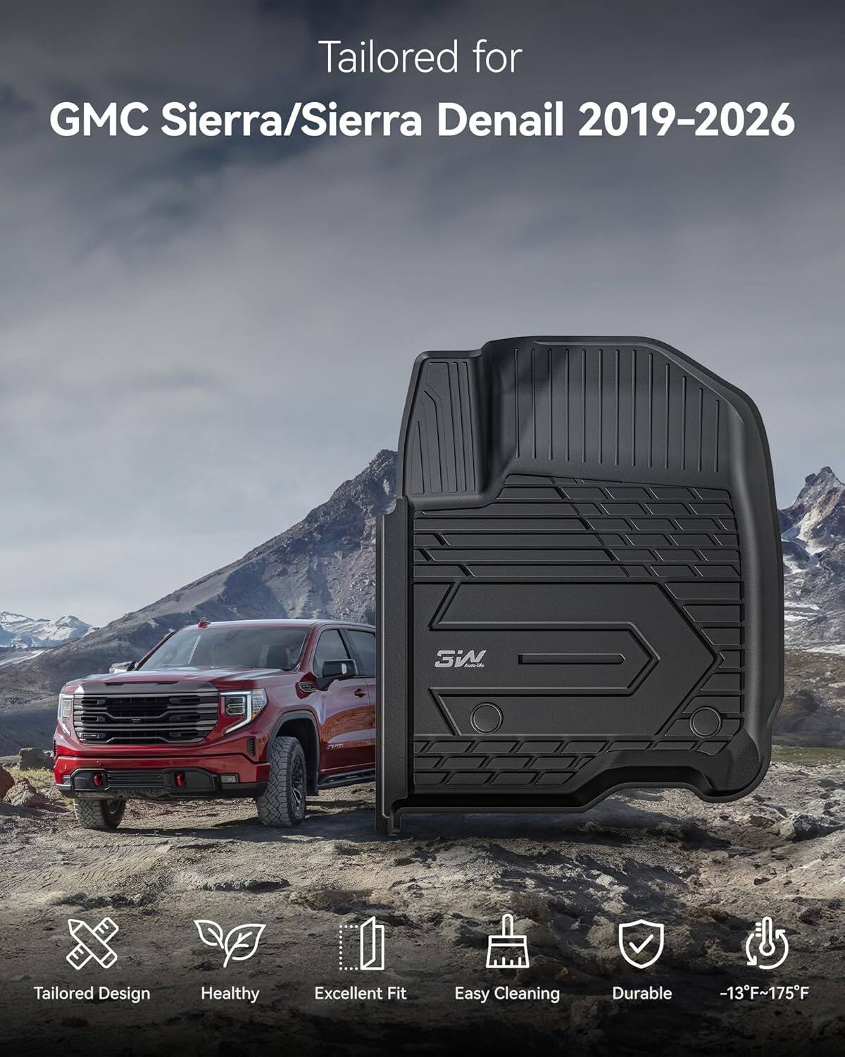 Tailored for GMC Sierra/Sierra Denail 2019-2026

GW Gath-Me

Tailored Design
Healthy
Excellent Fit
Easy Cleaning
Durable
-13°F~175°F