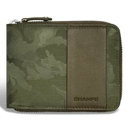 Champs - Camo Collection Leather Zip Around Wallet - Green