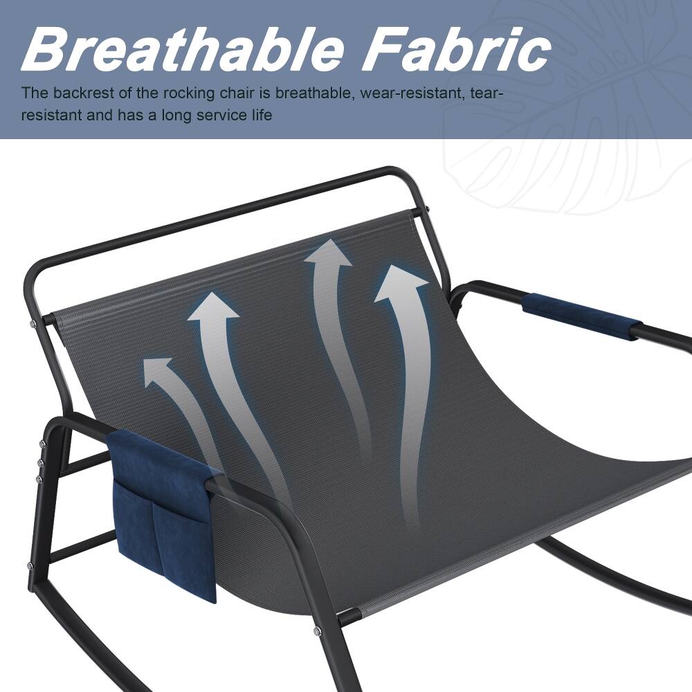 Breathable Fabric  
The backrest of the rocking chair is breathable, wear-resistant, tear-resistant and has a long service life