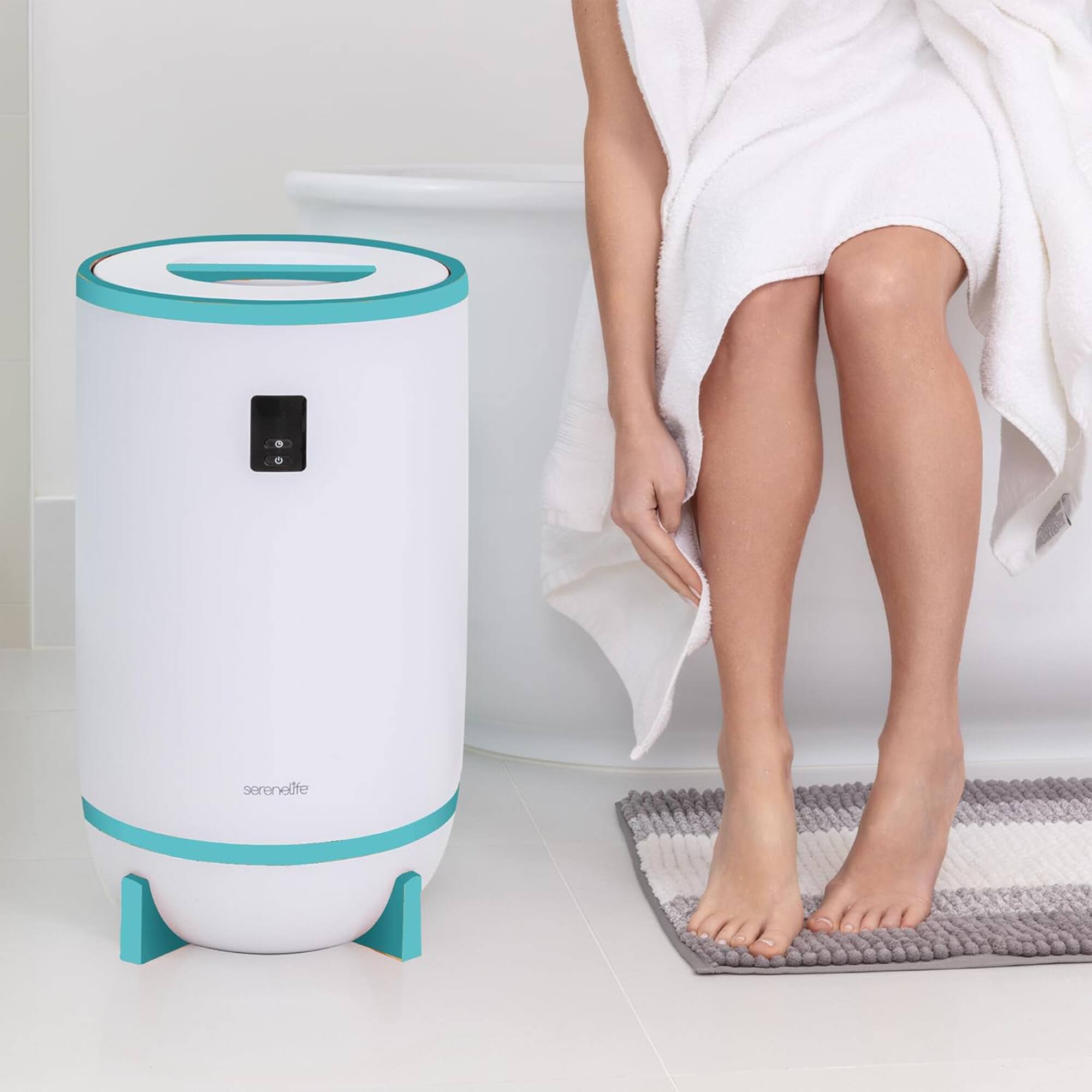 Alt View 5. SereneLife - SereneLife Towel Warmer Bucket, with Customized - Blue.