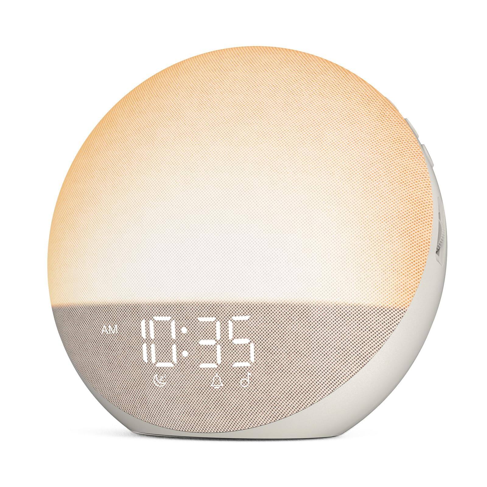 Dazzed Corner - Sunrise Alarm Clock, Sound Machine with Bluetooth Speaker - Putty