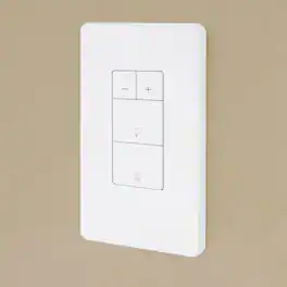 Akicon - Single Pole LED Dimmer Switch with Motion-Activated Wall Plate for Bathroom Exhaust Fan - White