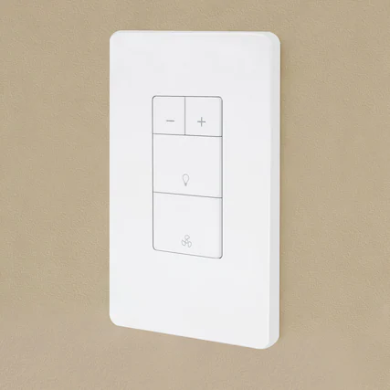 Front. Akicon - Akicon Single Pole LED Dimmer Switch with Motion-Activated Wall Plate for Bathroom Exhaust Fan in White - White.
