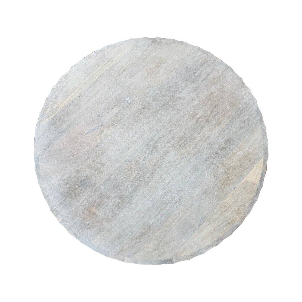 Alt View 4. Carolina Chair & Table - Harrison 30" Scallop Side Round Top Coffee Table - Whitewash - White.