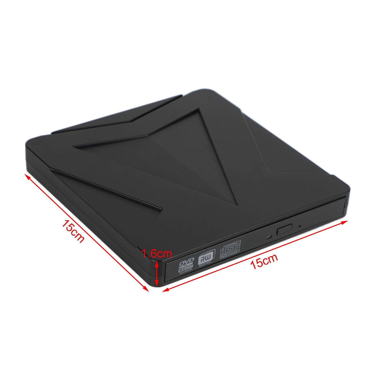 15cm x 1.6cm x 15cm DVD RW DVD-RW DVD+RW