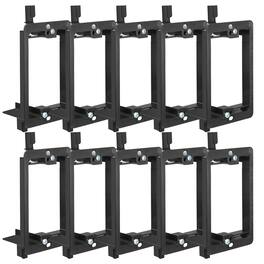 Fosmon - 1-Gang Low Voltage Mounting Bracket with Mounting Screws - 10 Pack - Black