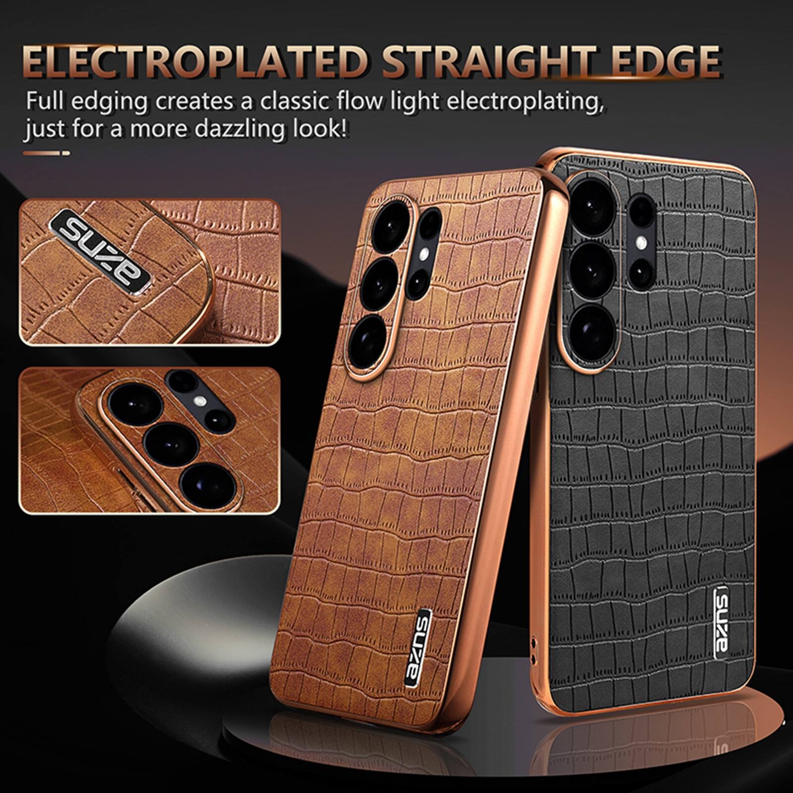 ELECTROPLATED STRAIGHT EDGE  
Full edging creates a classic flow light electroplating, just for a more dazzling look!  
suze