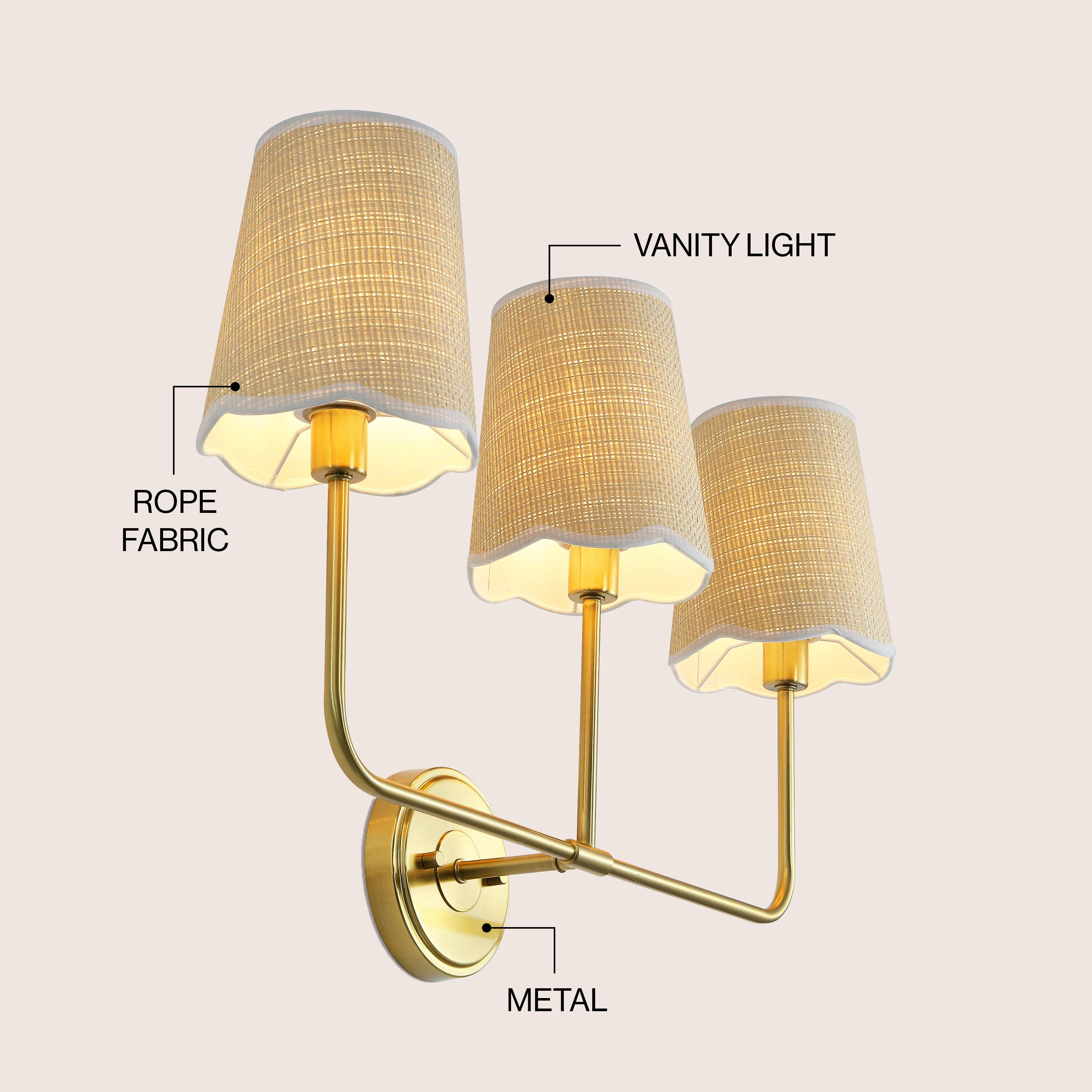 Vanity Light Rope Fabric Metal
