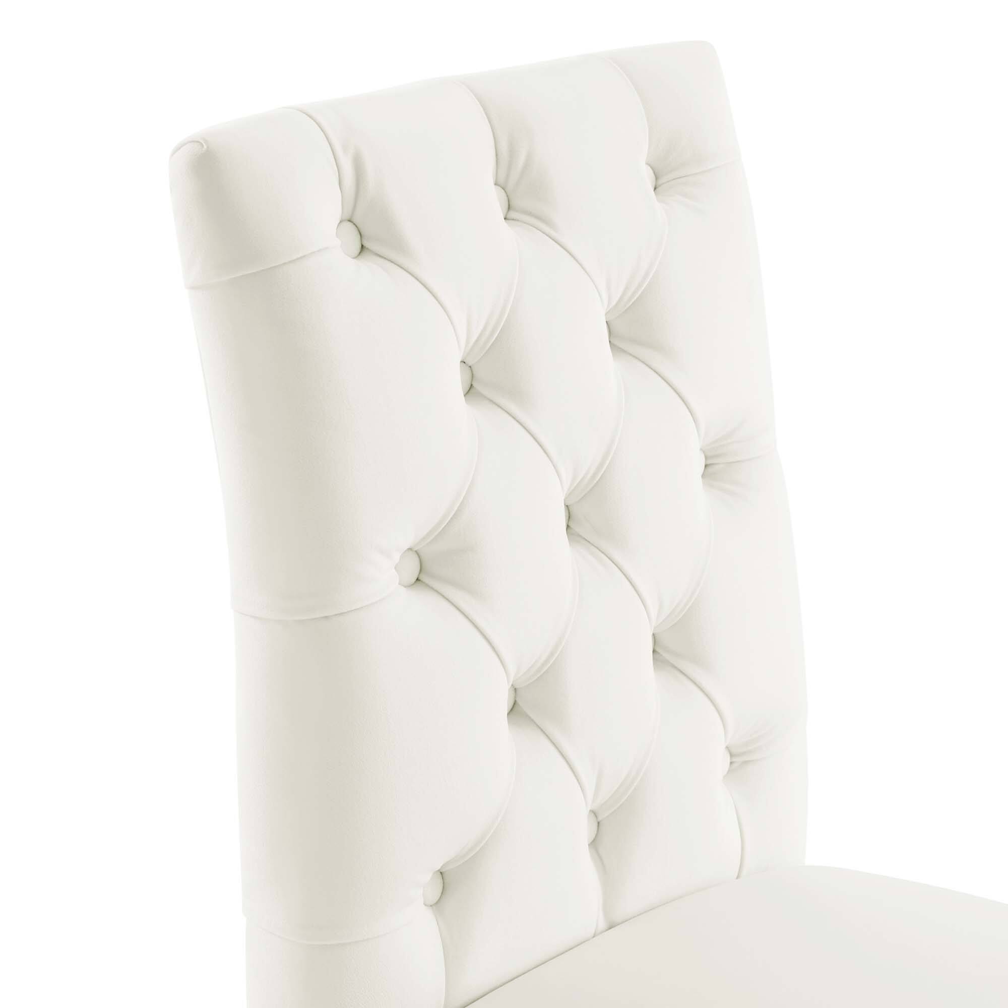Alt View 5. Modway - Duchess Performance Velvet Dining Chairs Set of 2 by Modway - White.