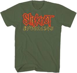 PopMarket - Slipknot - Slipnot - Neon Numbers / Don't Ever Judge Me T-Shirt - XL Military Green 15092518A4 - APPAREL - Multicolor