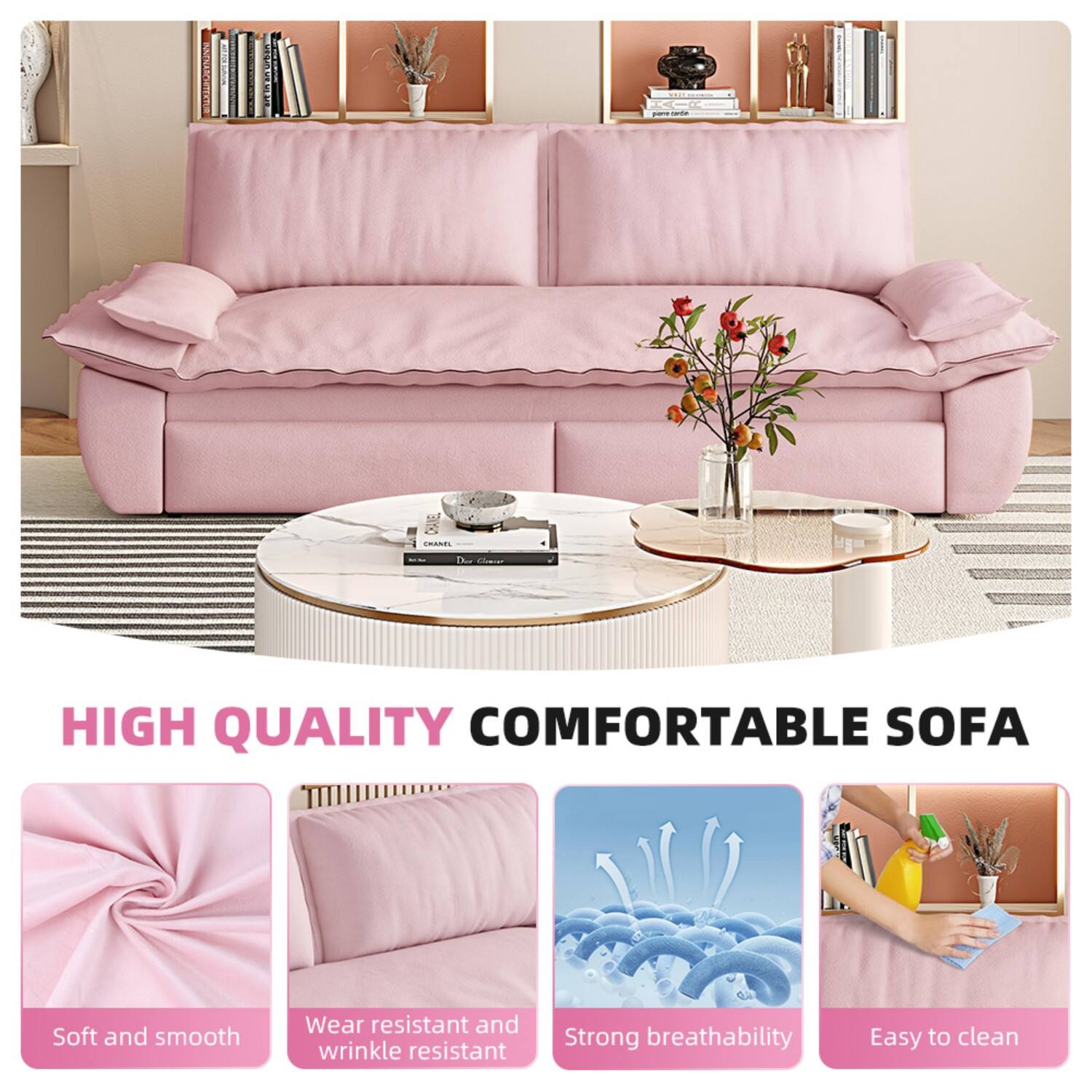 HIGH QUALITY COMFORTABLE SOFA

- Soft and smooth
- Wear resistant and wrinkle resistant
- Strong breathability
- Easy to clean