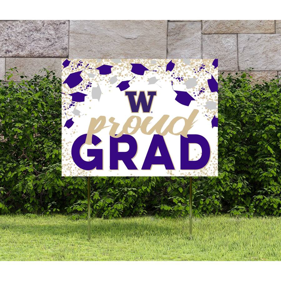 Jardine Washington Huskies 18'' x 24'' Grad Yard Sign White 4940156 ...