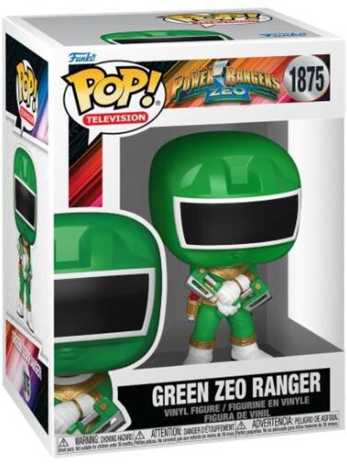 A Funko POP! Television Green Zeo Ranger Figure / Vinyl de Vinil Figura de Vinil Advertencia Peligro de Asfixia Detouffement Attention Danger Warning Ohokn Hafd A