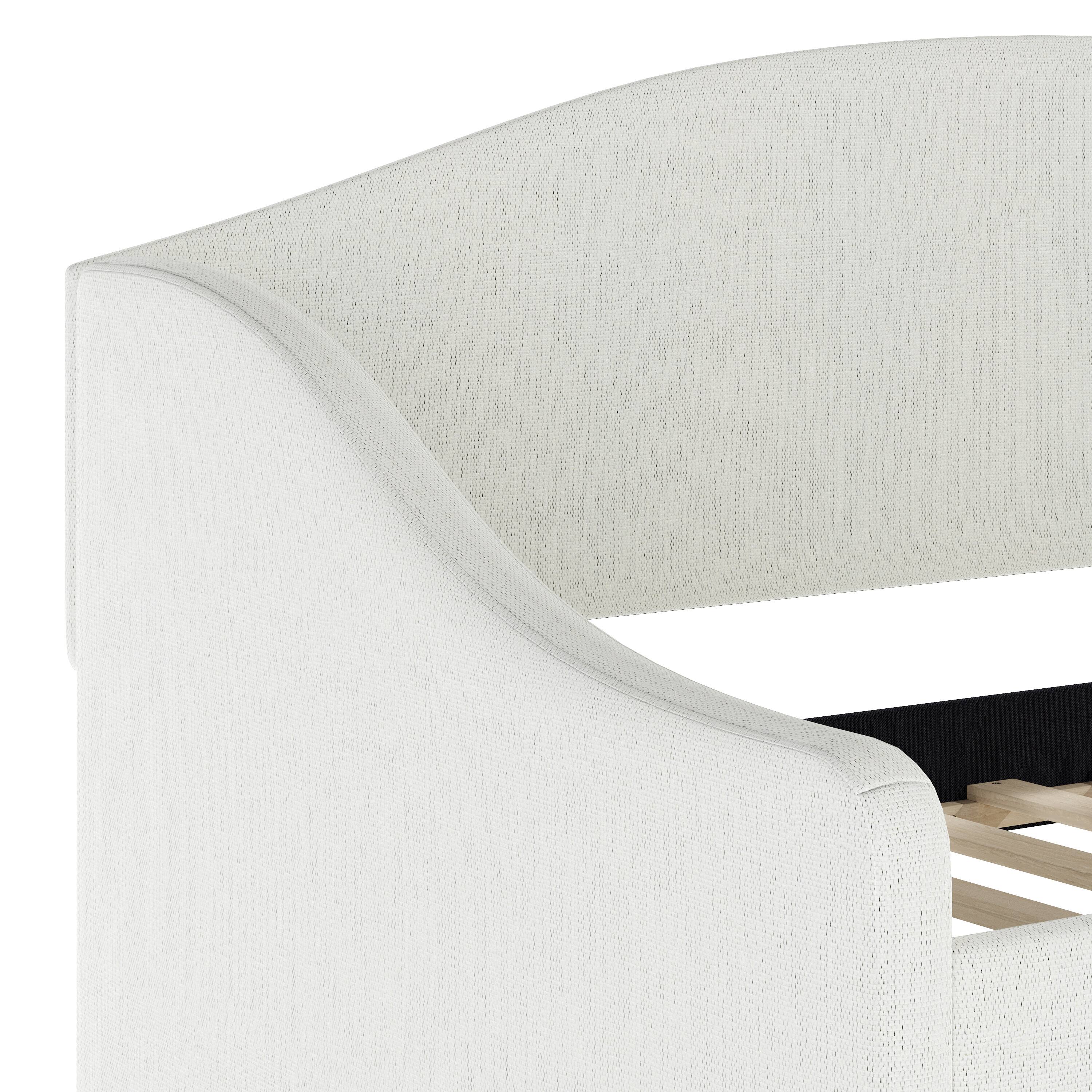 Alt View 9. Martha Stewart - Daybed with Rear Siderail and Pull-Out Trundle - Off-White.